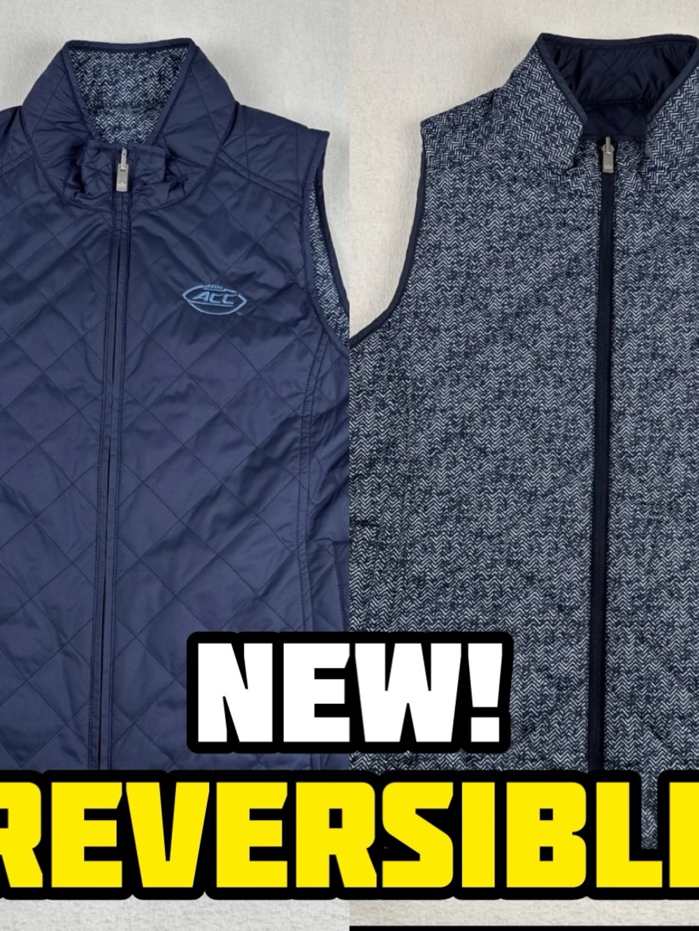 New! Peter Millar Crown Crafted Womens Navy Reversible Vest ACC Large